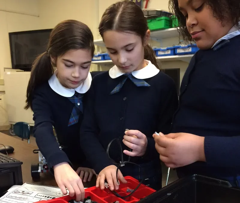 Robotics technology helps student learn to work with each other