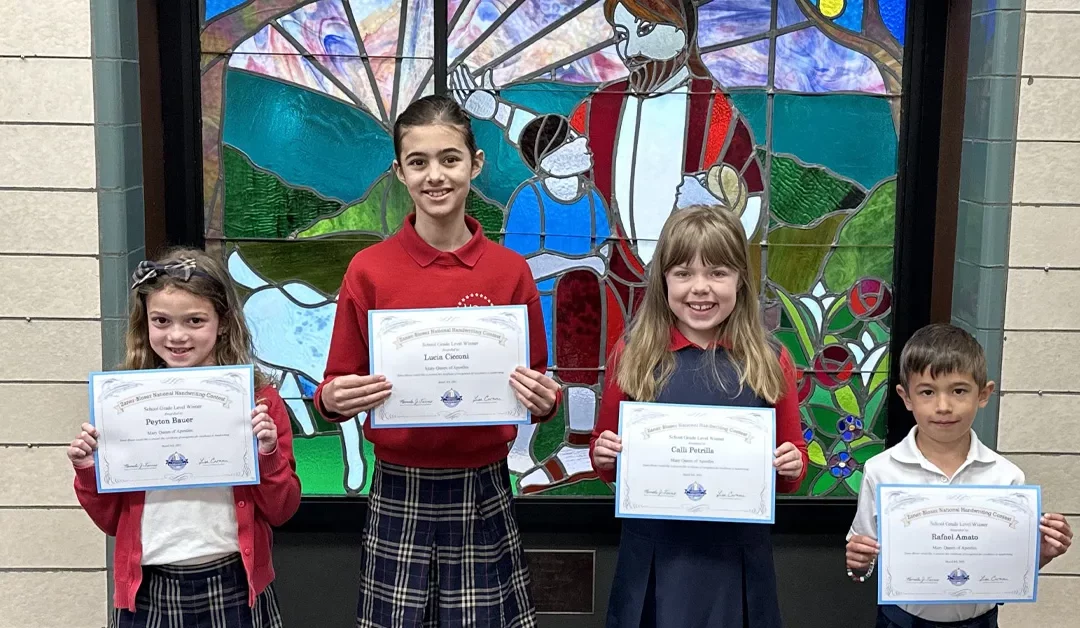 Mary Queen Of Apostles Students Advance In Handwriting Contest